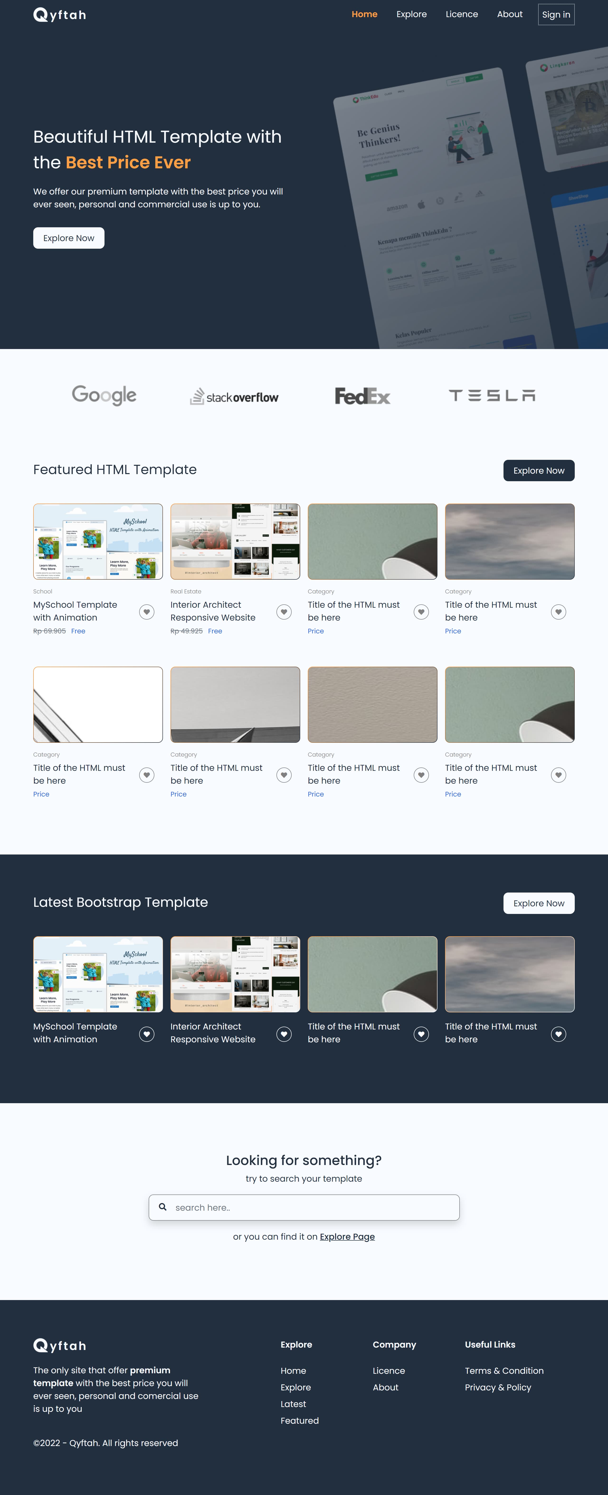 Landing page