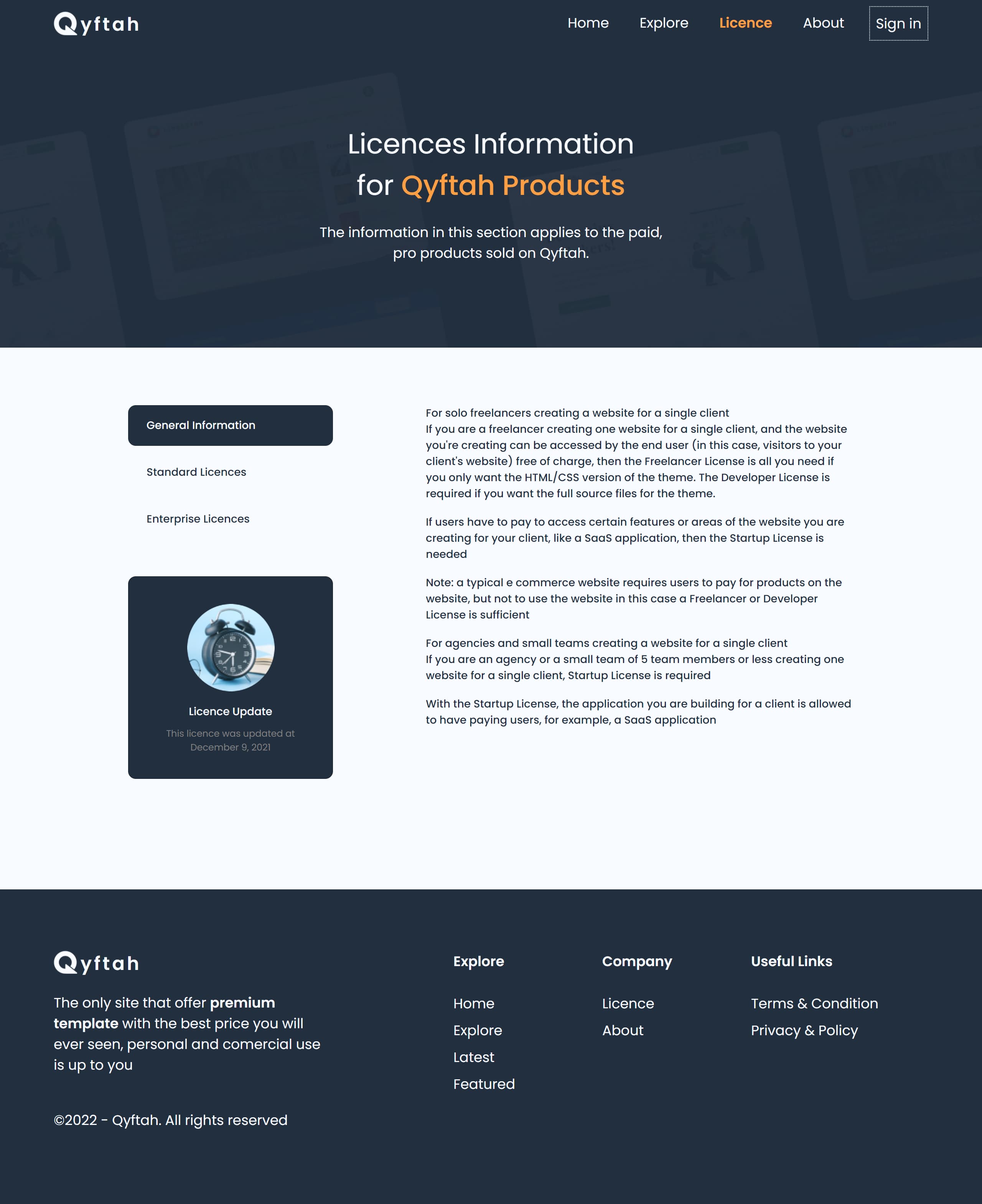 Landing page